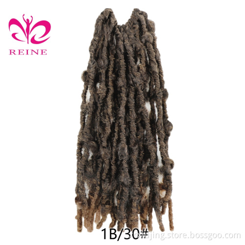 REINE Synthetic hair extention Bob Locs For African women Crochet Distressed Soft Faux butterfly locs